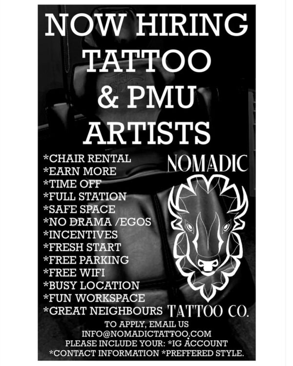 tattooshopjobs  Monolith Tattoo Studio